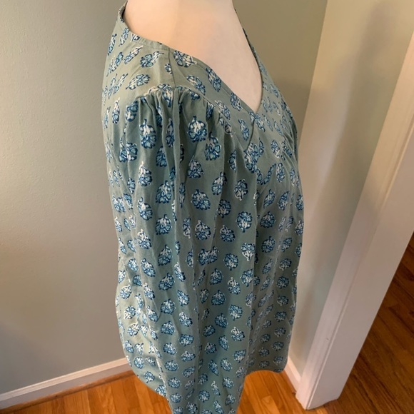 Lucky Brand floral l/s cotton top, size M - Picture 4 of 7